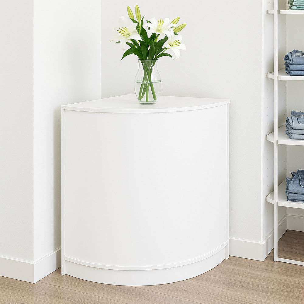 Eckiger Ladentresen CM60 – Weiß