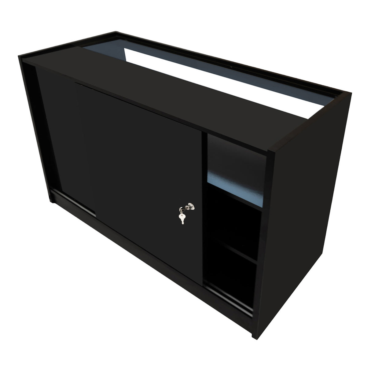 B1500 LED-Ladentheke – Schwarz