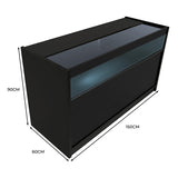 B1500 LED-Ladentheke – Schwarz