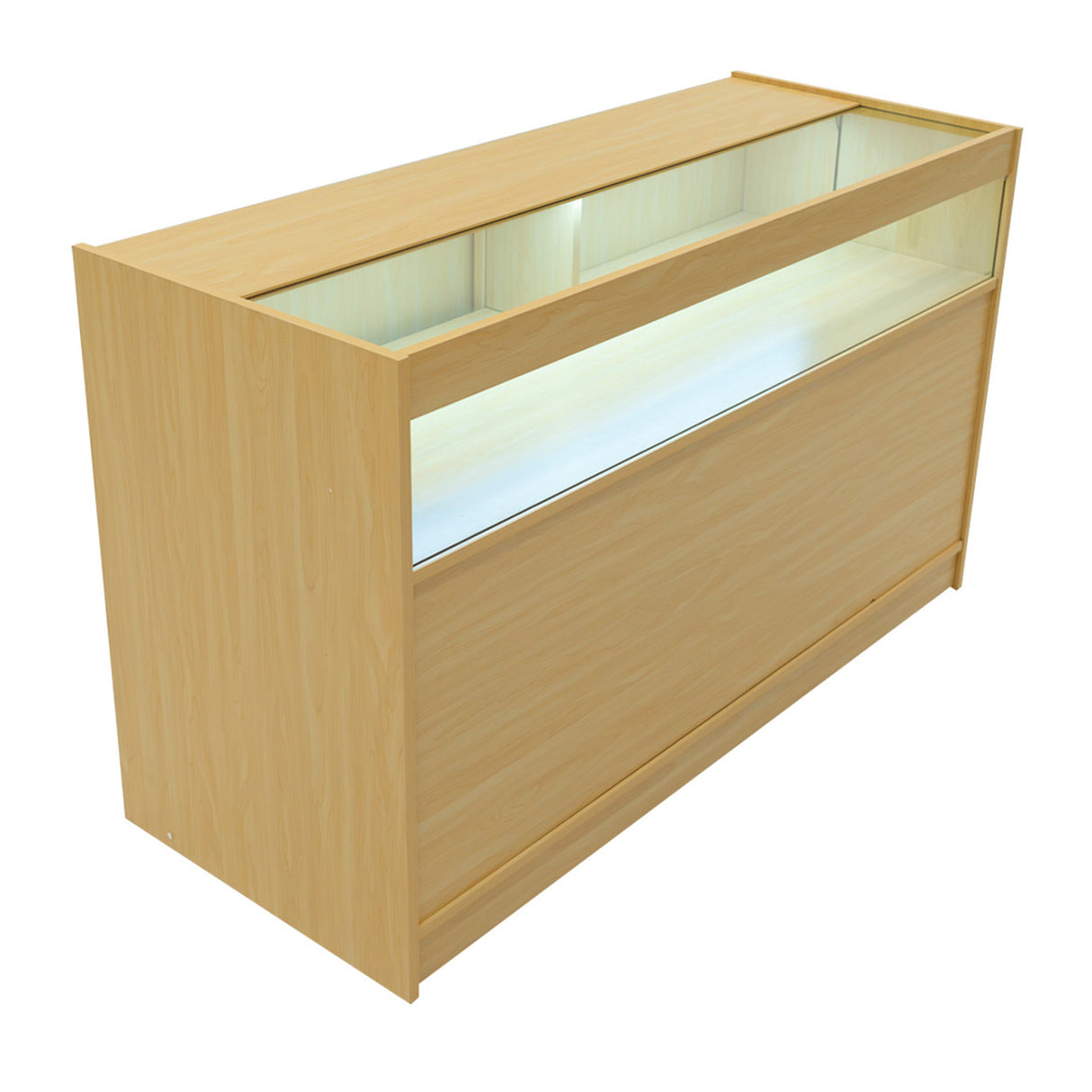 B1500 LED-Ladentheke – Ahorn