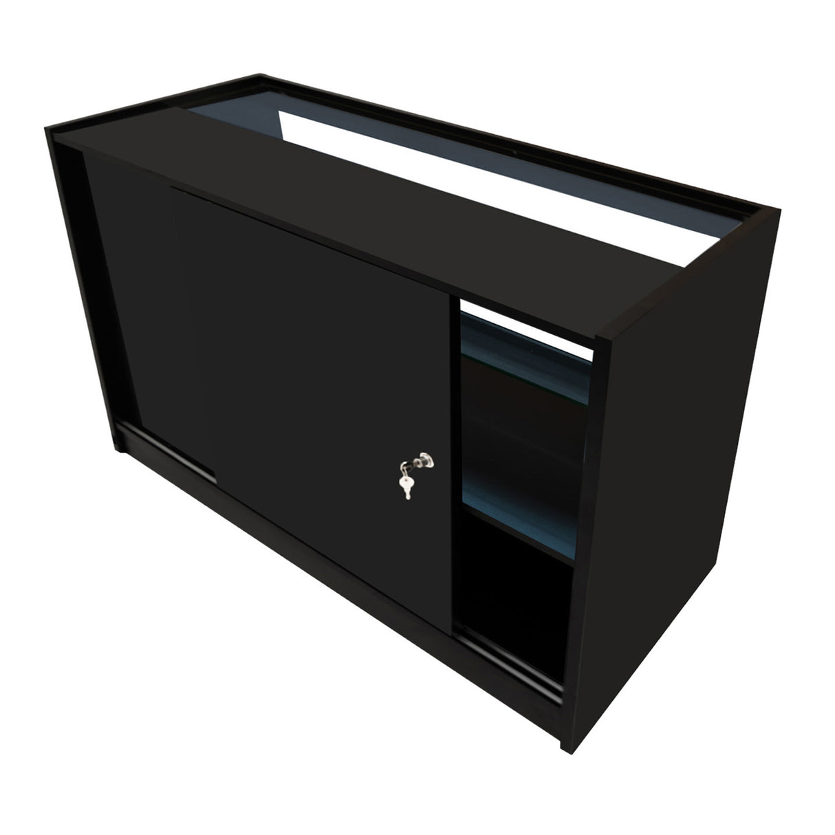 C1500 LED-Ladentheke – Schwarz