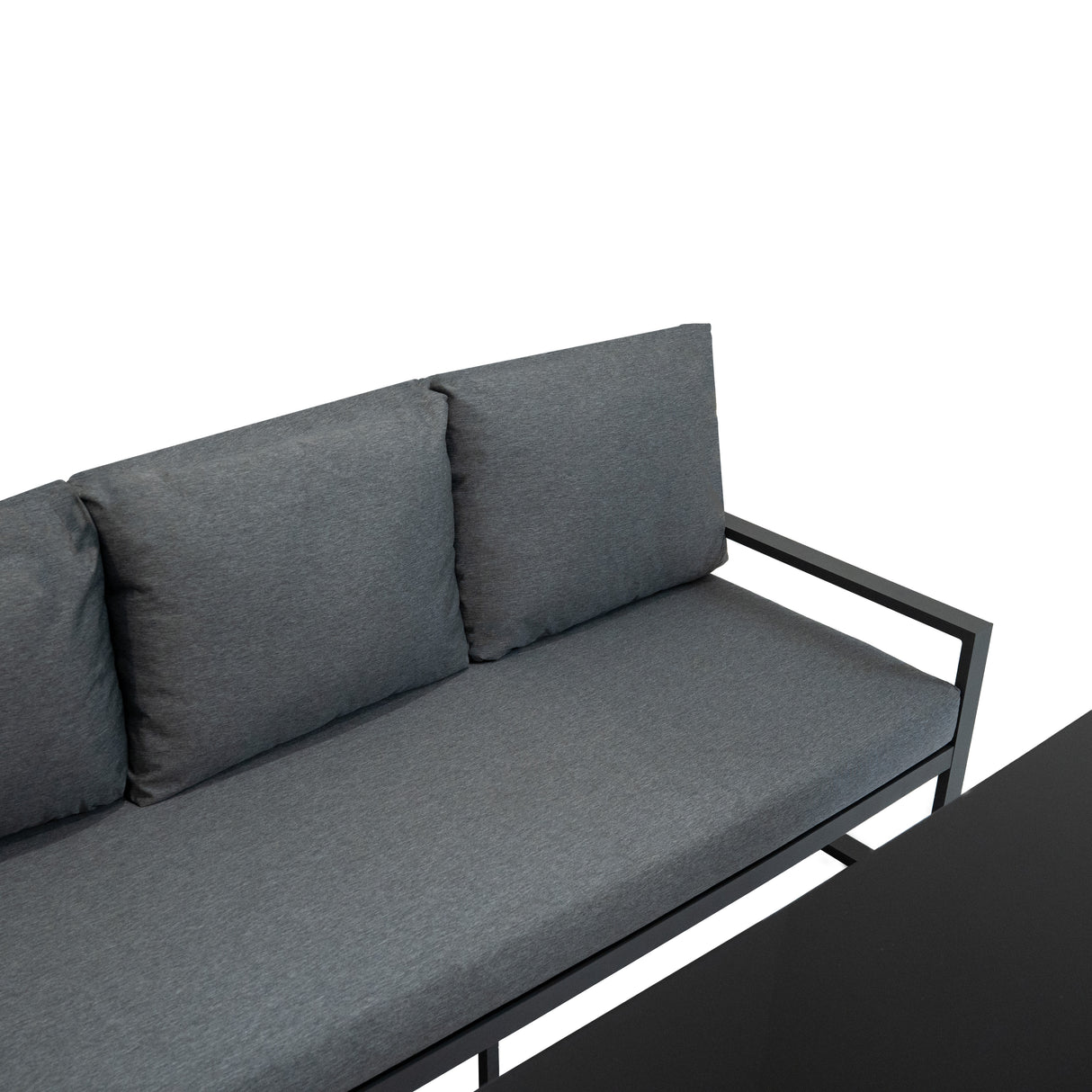 Aluminium 5-teiliges Ecksofa-Set - Anthrazitgrau