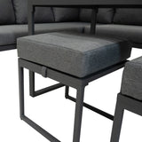 Aluminium 5-teiliges Ecksofa-Set - Anthrazitgrau