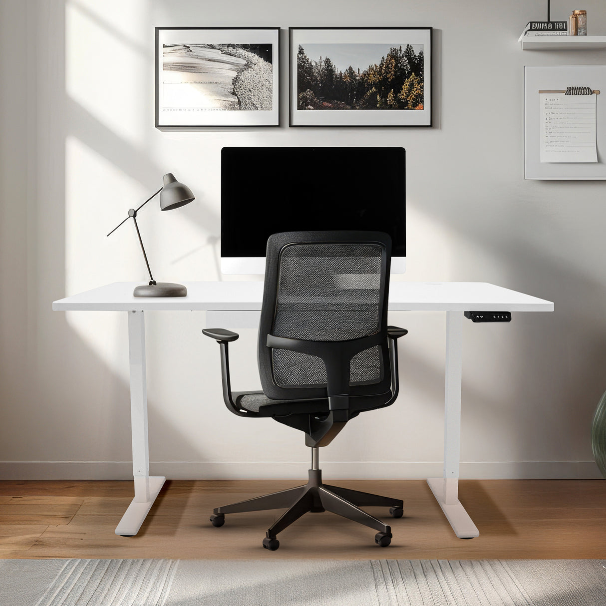 Elektrischer Stehschreibtisch mit Schublade – 160 cm x 60 cm