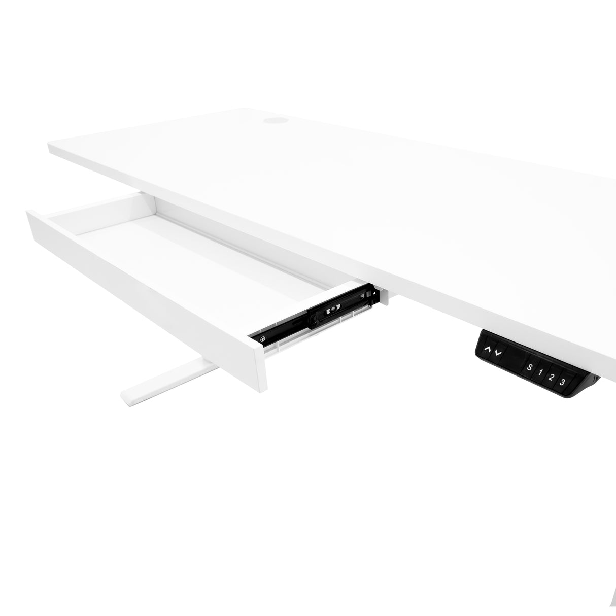 Elektrischer Stehschreibtisch mit Schublade – 160 cm x 60 cm