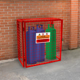 Zusammenklappbarer Gasflaschenschrank - 90cm x 80cm x 43cm