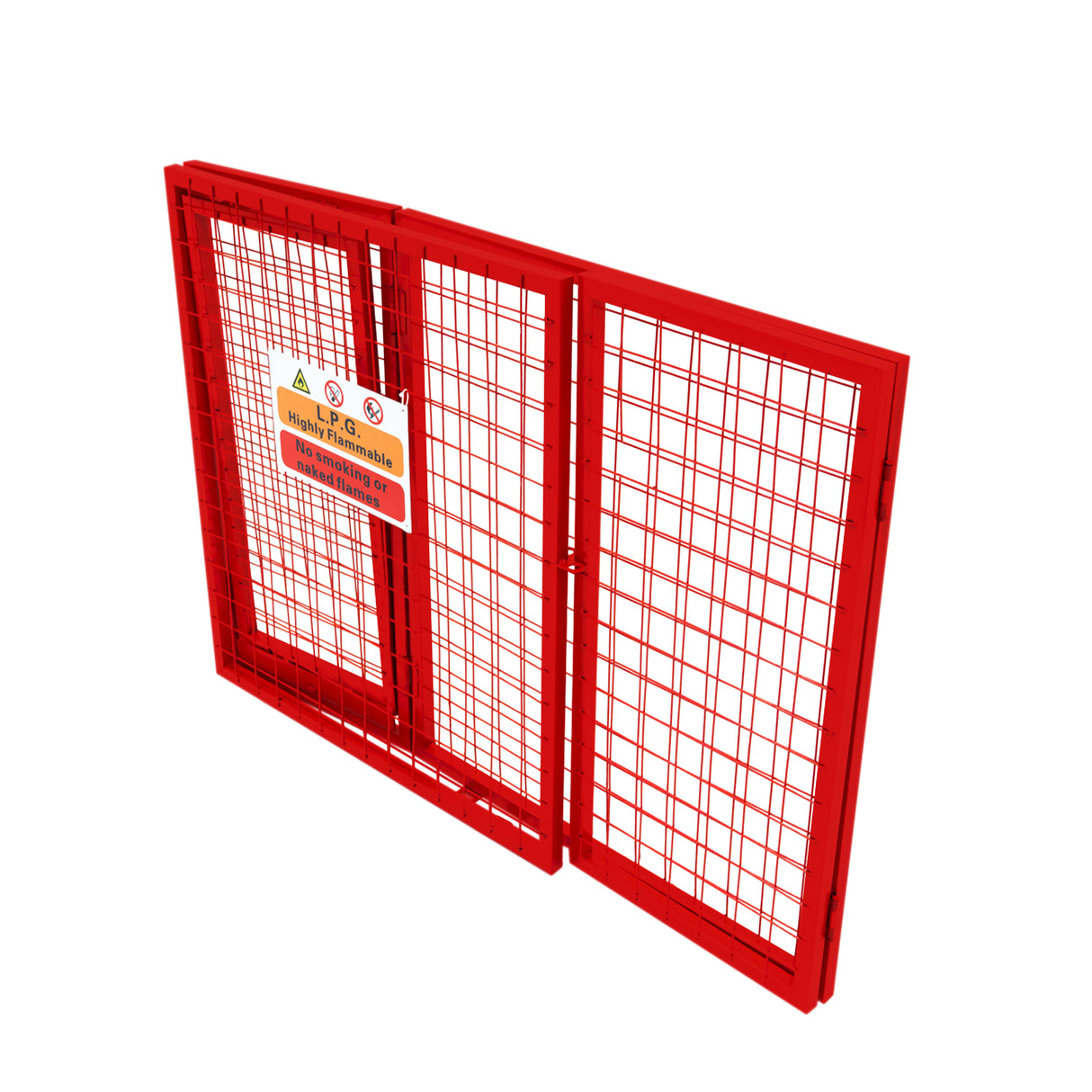 Zusammenklappbarer Gasflaschenschrank - 90cm x 80cm x 43cm