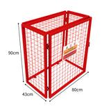 Zusammenklappbarer Gasflaschenschrank - 90cm x 80cm x 43cm