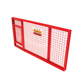 Zusammenklappbarer Drahtkäfig in leuchtendem Rot, aus stabiler Metallkonstruktion, mit rechteckiger Form und feinem Gitterdesign, ideal für vielseitige Anwendungen