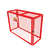 Zusammenklappbarer Drahtkäfig aus roter Gasflasche, 100 cm x 140 cm x 50 cm, mit stabilen Gitterwänden und sicherem Schloss für vielseitige Nutzung