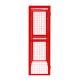 Zusammenklappbarer Drahtkäfig aus rotem Gasflaschenmaterial, 181 cm hoch, mit stabilen Gitterwänden und einer robusten, lackierten Oberfläche