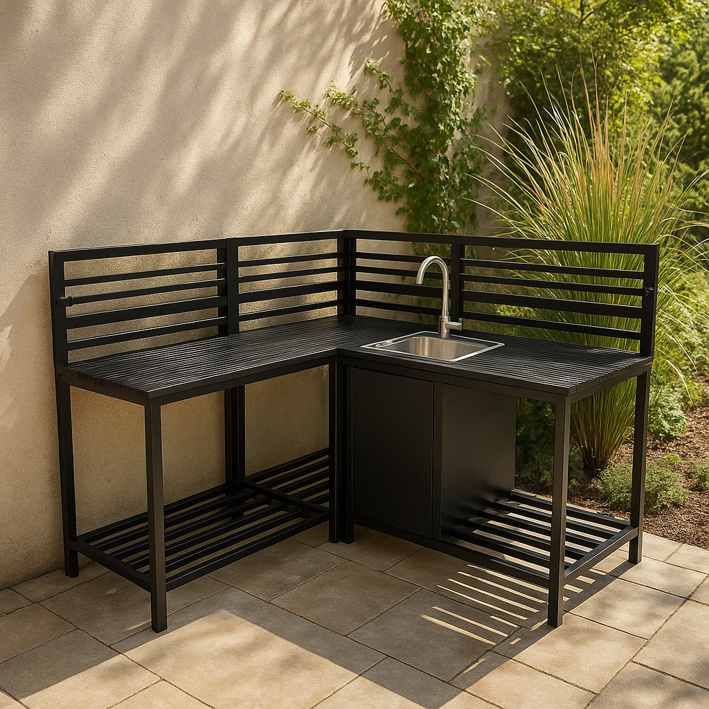 Aluminium 3-teiliges Küchen-Set für Außenbereich