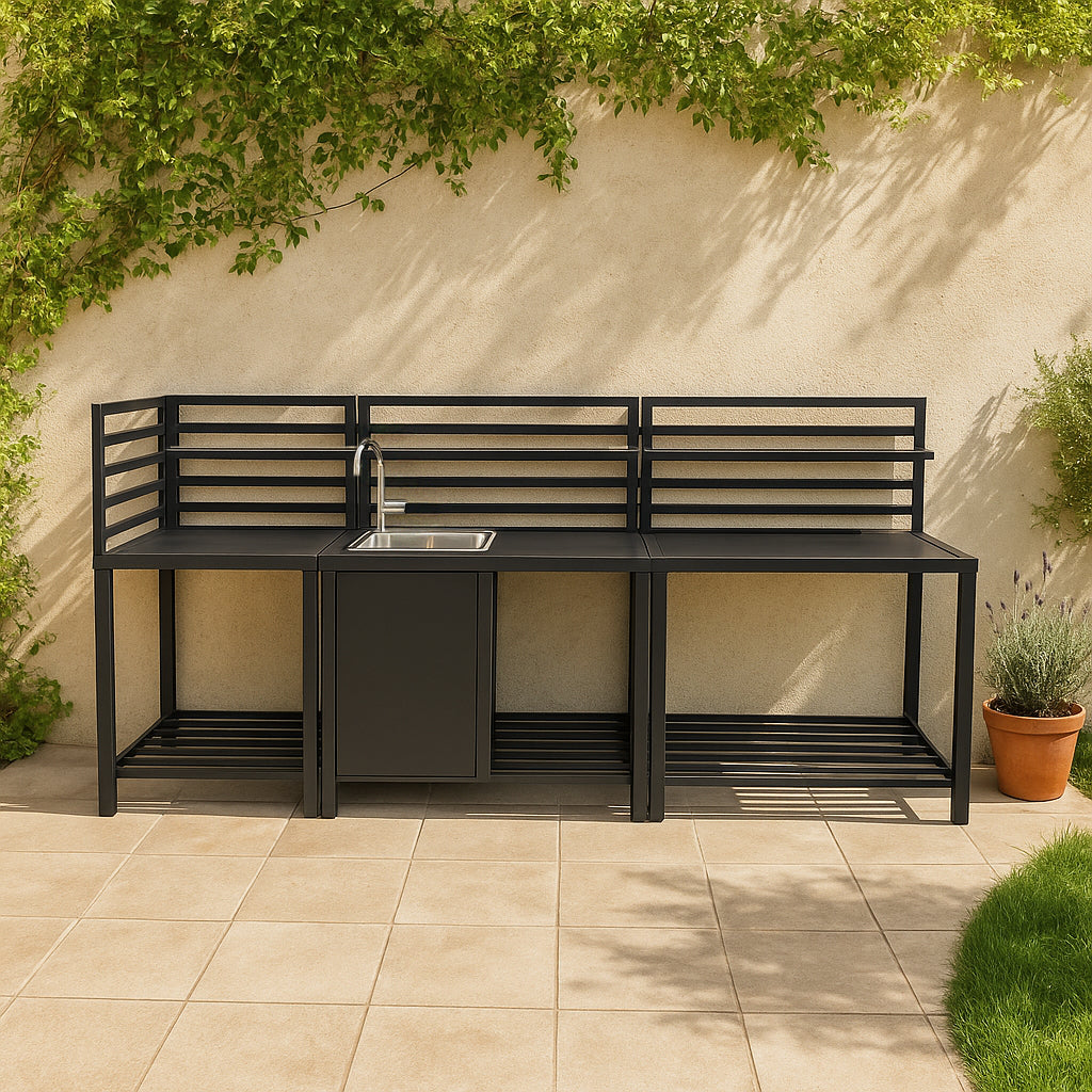 Aluminium 3-teiliges Küchen-Set für Außenbereich