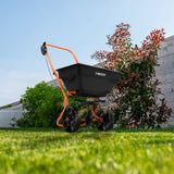 T-Mech Rasennivellierer und Rotationsstreuer 100cm – Orange