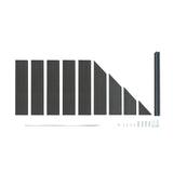 WPC Sichtschutzzaun Eckzaun Element – Grau