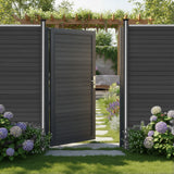 WPC Sichtschutzzaun Tor – Grau