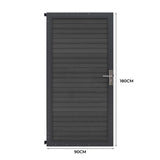 WPC Sichtschutzzaun Tor – Grau