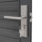 WPC Sichtschutzzaun Tor – Grau