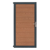 WPC Sichtschutzzaun Tor – Braun