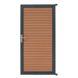 WPC Sichtschutzzaun Tor – Braun