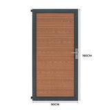 WPC Sichtschutzzaun Tor – Braun