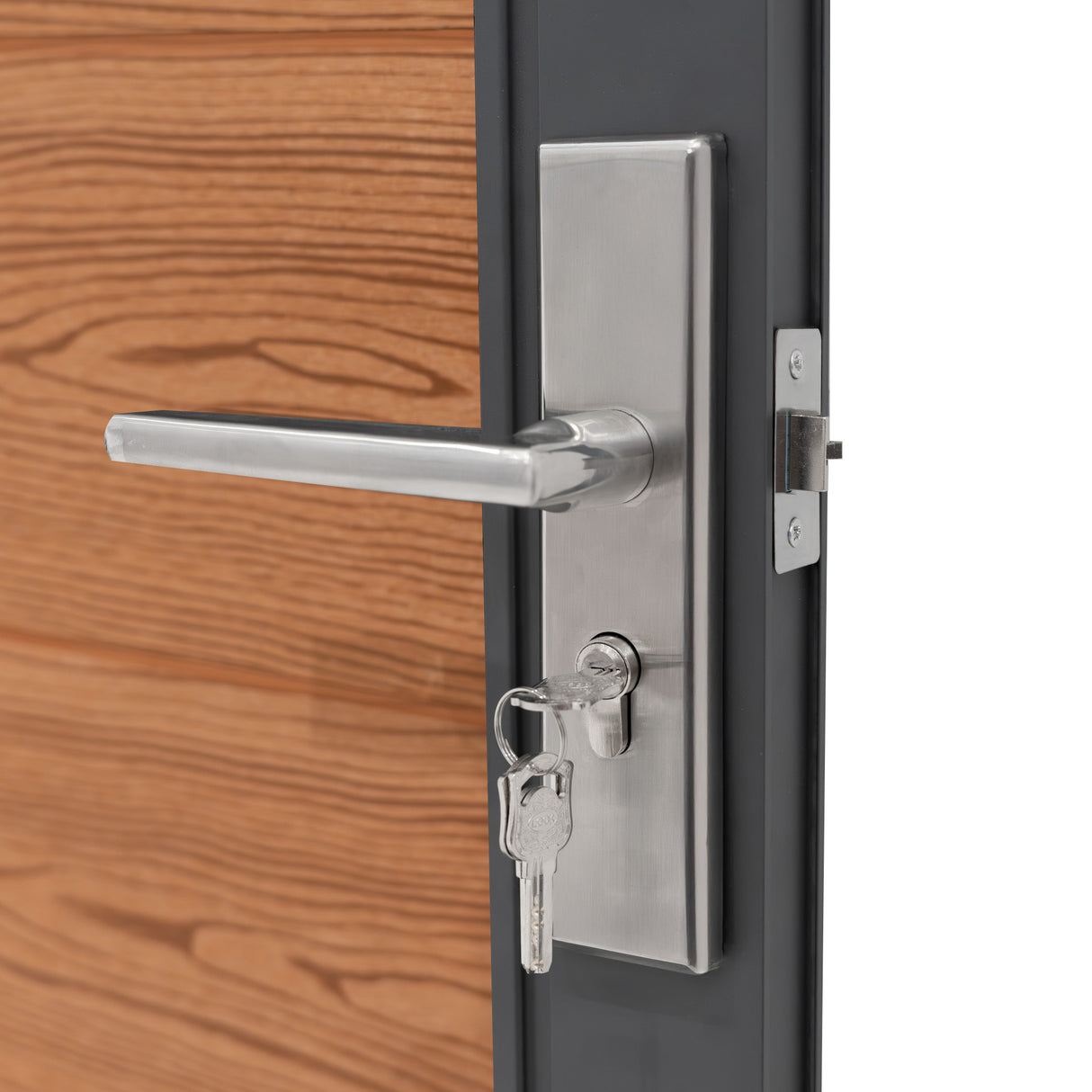 WPC Sichtschutzzaun Tor – Braun