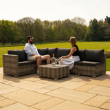 Rattan Modular 7-teiliges Möbelset – Grau