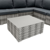 Rattan Modular 7-teiliges Möbelset – Grau
