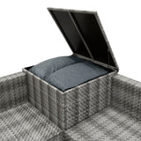 Rattan Modular 6-teiliges Möbelset – Grau