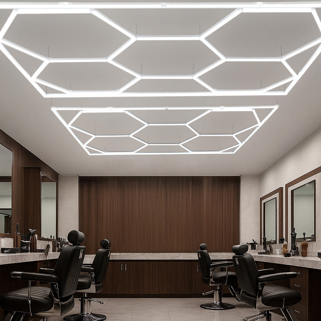10 Hexagon LED-Leuchten – 2-in-1
