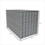 Rattan Modulares 7-teiliges Möbelset mit Aufbewahrungsbox 996L - Grau