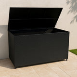Serafina Rattan Modulares 6-teiliges Möbelset mit Aufbewahrungsbox 996L - Schwarz