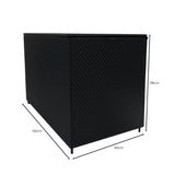 Serafina Rattan Modulares 6-teiliges Möbelset mit Aufbewahrungsbox 996L - Schwarz