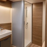 Rollladen Duschtür – Silber