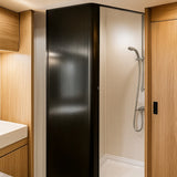 Rollladen Duschtür – Schwarz