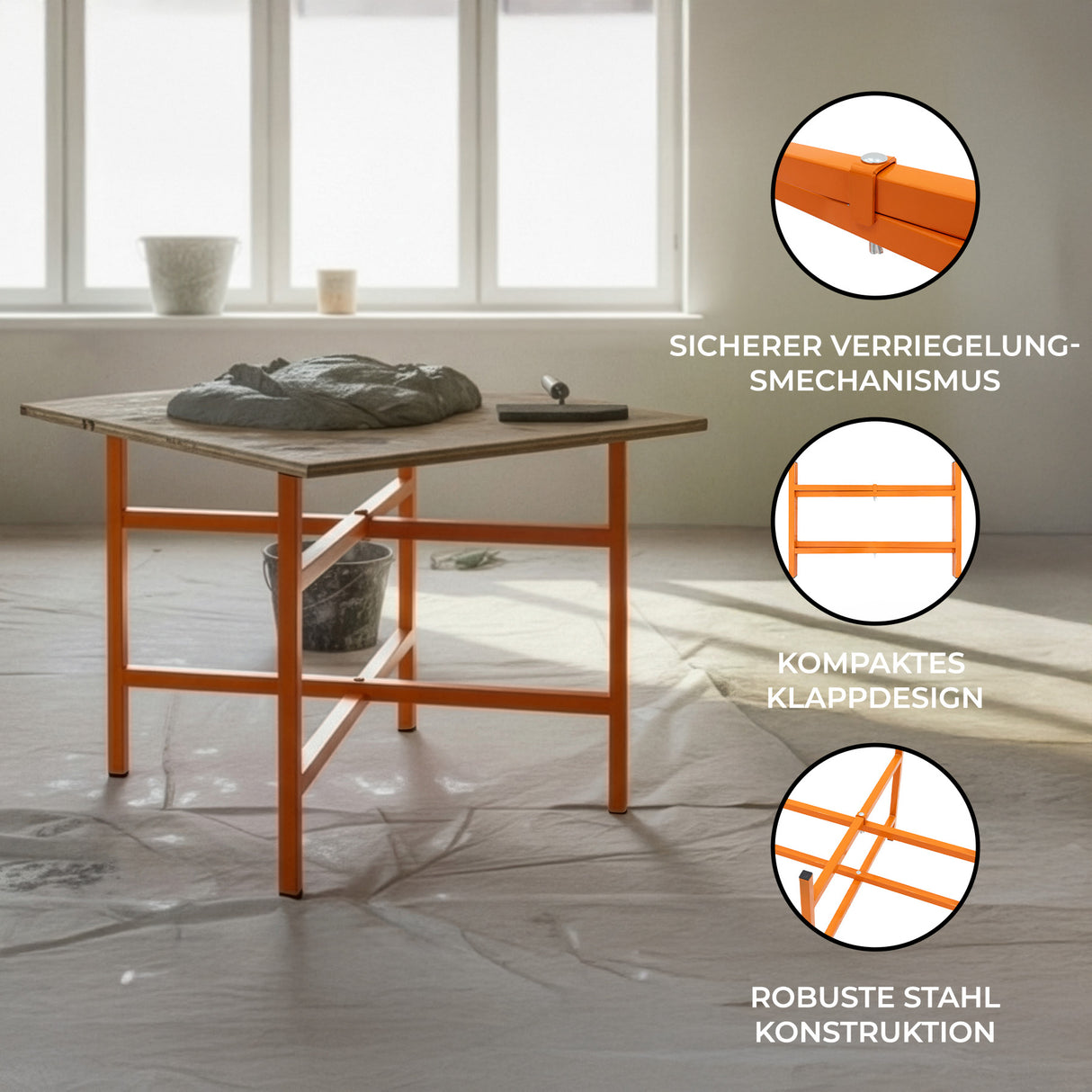 Mörtelbrettständer x 5 – 500mm hoch