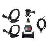 Schwarze Dachrinnenreinigung Kamera mit Halterungen, Fernbedienung, USB-Kabel und stabiler Basis, ideal für die Inspektion von Dachrinnen