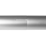 Silberne Dachrinnenstange aus Aluminium mit glatter, glänzender Oberfläche und präziser Verbindungsstelle, ideal für den Einsatz mit einem Nass- und Trockenstaubsauger