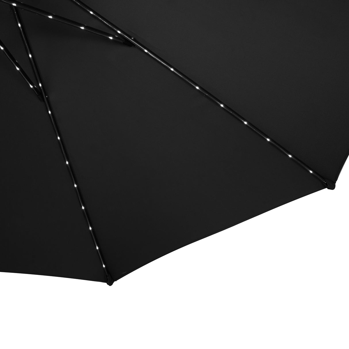 LED-Kipp-Sonnenschirm 2,7m - Schwarz