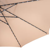 LED-Kipp-Sonnenschirm 2,7m - Beige