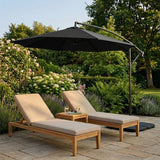 Ausleger-Sonnenschirm 3m - Schwarz