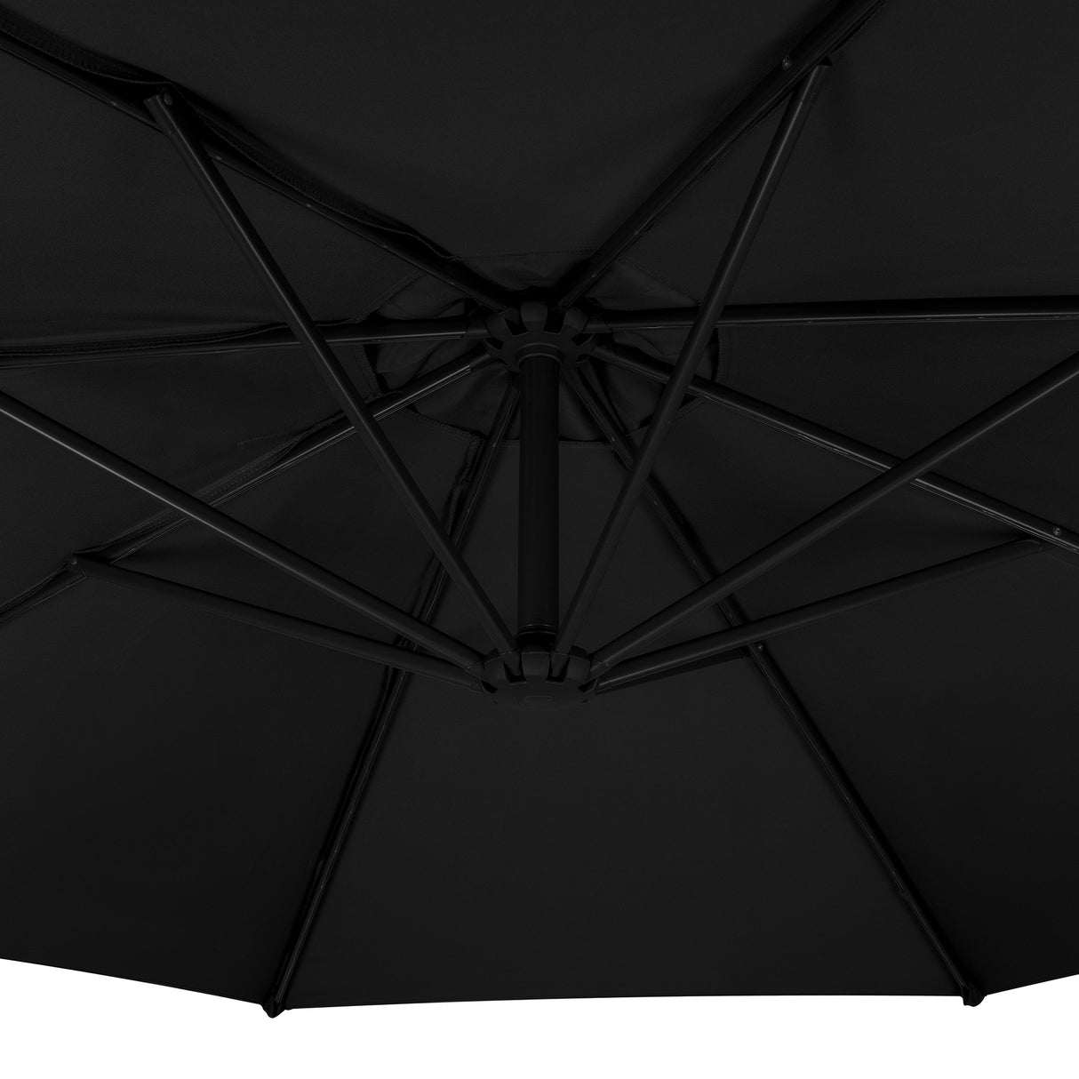 Ausleger-Sonnenschirm 3m - Schwarz
