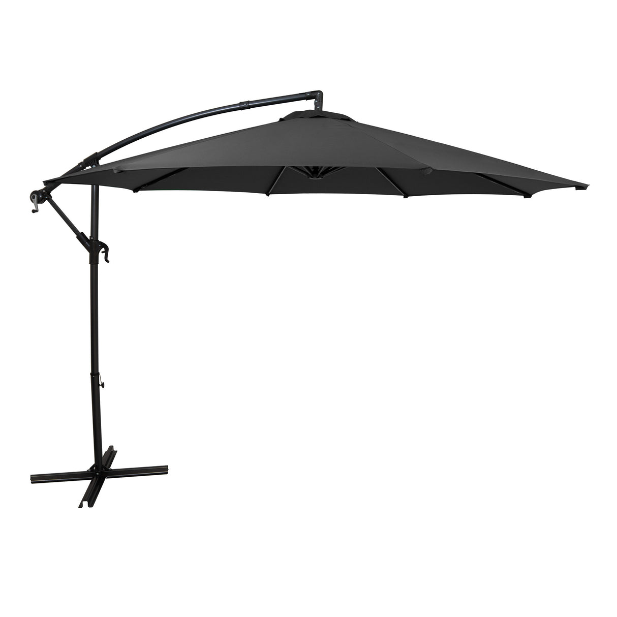 Ausleger-Sonnenschirm 3m - Grau
