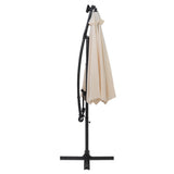 LED Ausleger-Sonnenschirm 3m - Creme