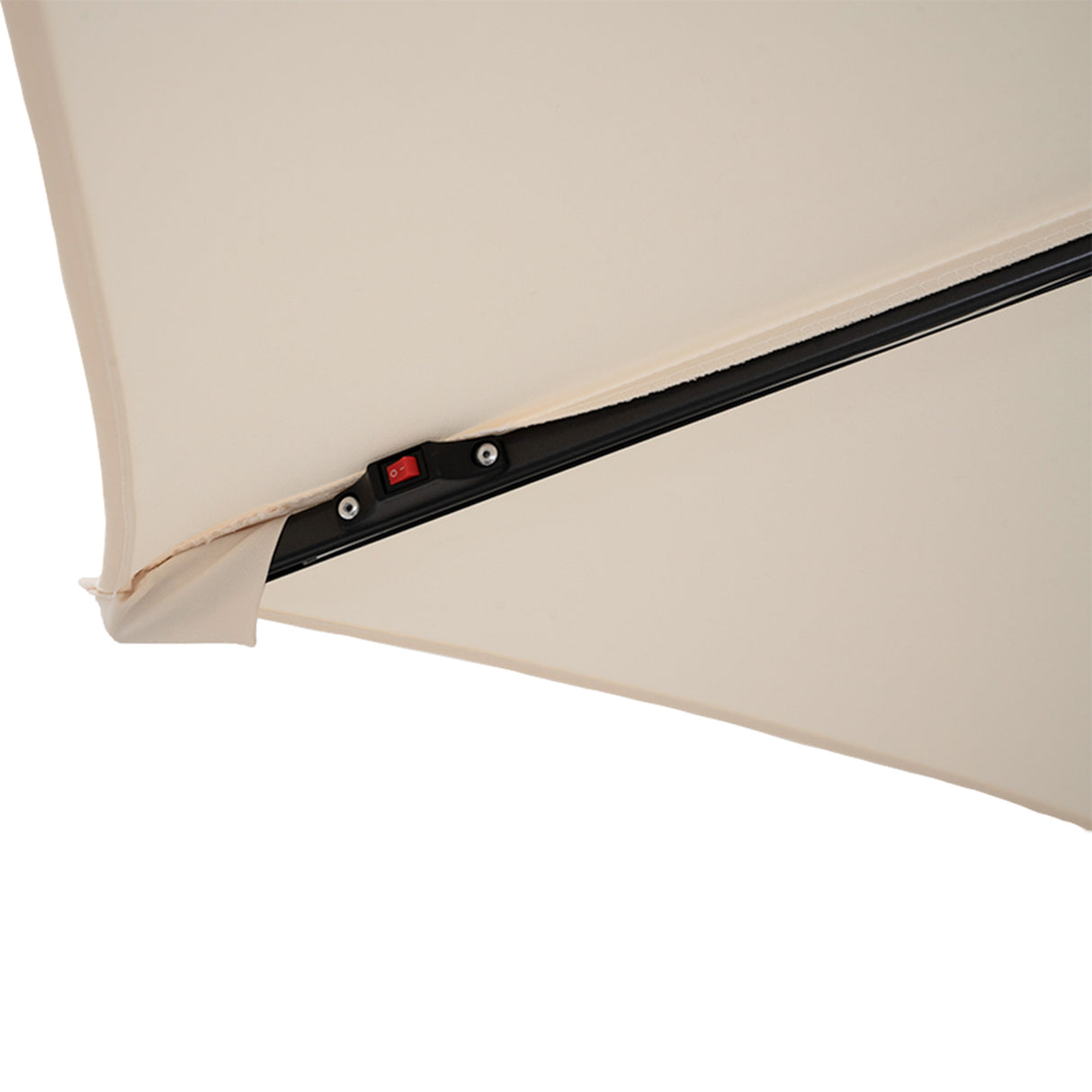 LED Ausleger-Sonnenschirm 3m - Creme