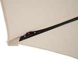 LED Ausleger-Sonnenschirm 3m - Creme
