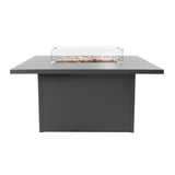 Aluminium-Gartenmöbel-Set für 7 Personen mit Feuerstelle