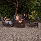 5-Sitzer Gartenmöbel mit Feuerstelle & Liegegestellung