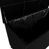 Rattan-Kissen-Auflagenkiste 700L – Schwarz
