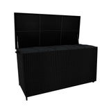 Rattan-Kissen-Auflagenkiste 700L – Schwarz